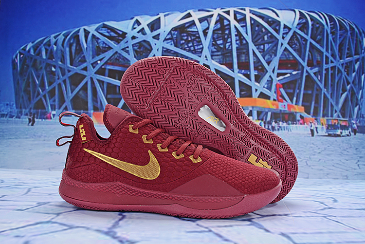 Nike LeBron Witness 3 Wine Red Gold Shoes